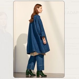 Kowtow Adapt Coat Denim Jacket Oversized Blue